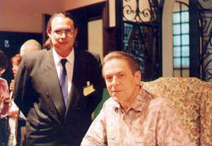 Juan Acevedo junto a Stan Groff en su visita a Bs. As. de 1995