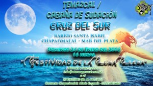 Temazcal/Cabaña de Sudar - Cruz del Sur - Chapadmalal - Mar del Plata - Domingo 24 de Enero - 16 hs