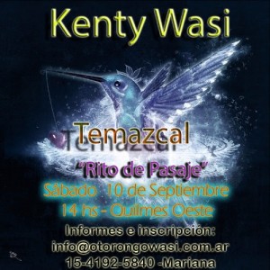 Ceremonia de Temazcal: Cabaña de Sudar "Rito de Pasaje" en Kenty Wasy - Sábado 10 de Septiembre, 14hs. @ Quilmes Oeste | Buenos Aires | Argentina